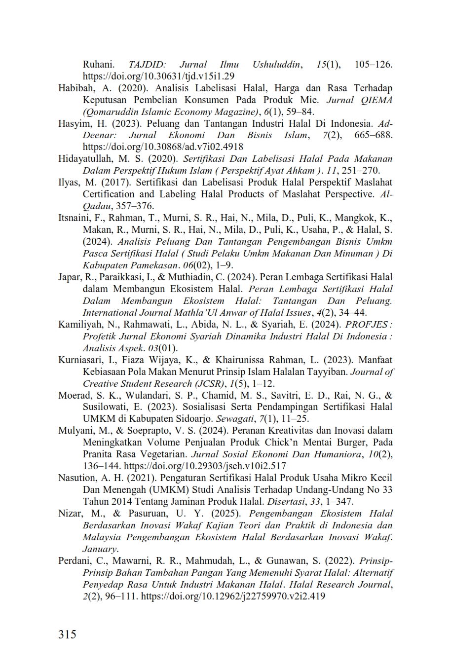 pustaka EKOSISTEM INDUSTRI HALAL FIX ISBN_319