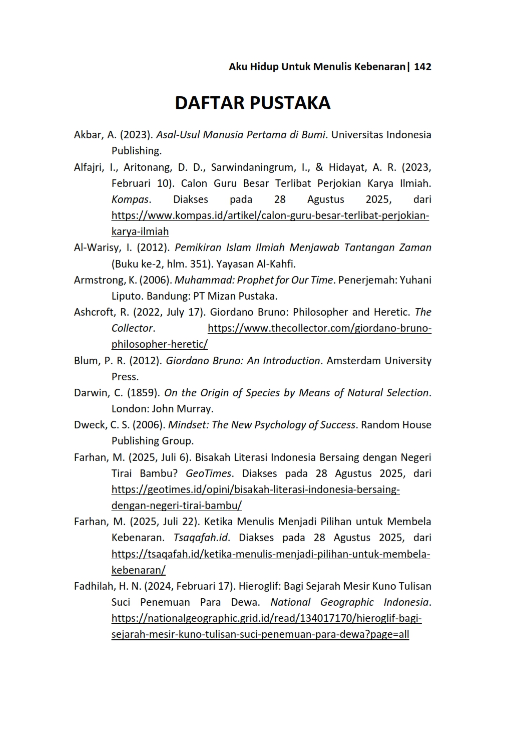 pustaka ISBN Aku Hidup untuk Menulis Kebenaran_150