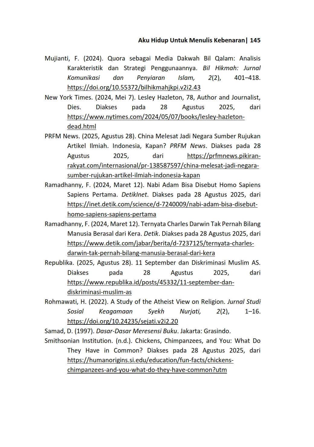 pustaka ISBN Aku Hidup untuk Menulis Kebenaran_153