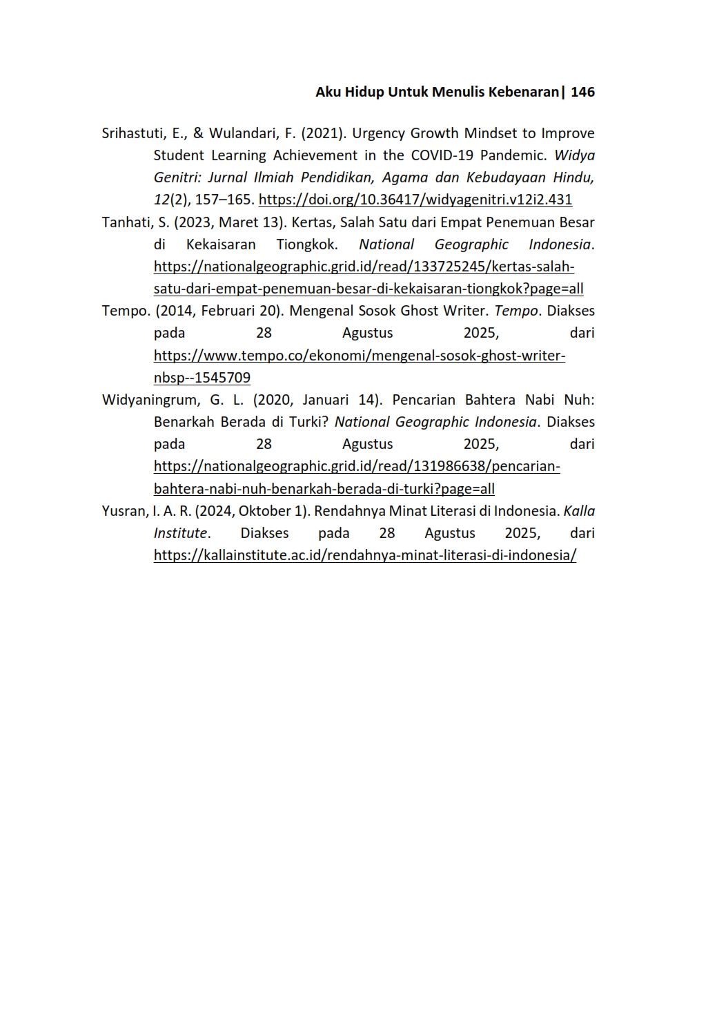 pustaka ISBN Aku Hidup untuk Menulis Kebenaran_154